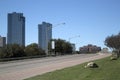 Road to downtown Fort Worth