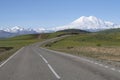 Road to Elbrus on a sunny summer day. Kabardino-Balkaria