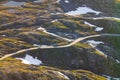 Breathtaking view from Dalsnibba, Norway, overlooks 1500 meter above sealevel Royalty Free Stock Photo