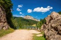 Road to famous Lacul Rosu or Red Lake, Eastern Carpathians, Harghita County, Romania Royalty Free Stock Photo