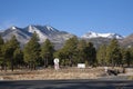 Road to Flagstaff,San Francisco Peaks,Coco Forest Royalty Free Stock Photo