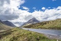 The road to Glencoe in the scottish highlands Royalty Free Stock Photo