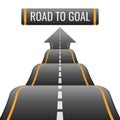 Road to goal abstract way to success, achievement new opportunities Royalty Free Stock Photo