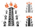 Road to hell fire Mosaic Icon of Humpy Elements