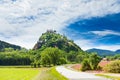 Road to Hochosterwitz castle in Austria