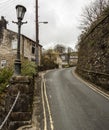 Road to Honey Hole at Todmorden, Lancashire Royalty Free Stock Photo