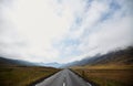 Road to infinity in Iceland. The road to the horizon