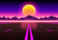 The road to infinity at sunset Royalty Free Stock Photo