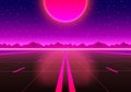 The road to infinity at sunset. Royalty Free Stock Photo