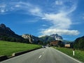 Road to italian mountains Royalty Free Stock Photo