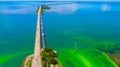 Road to Key West over seas and islands, Florida keys, USA. Royalty Free Stock Photo