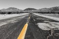 Road to Lone Pine in the Alabama Hills, Sierra Nevada, California, USA Royalty Free Stock Photo