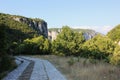 Road to Monastery of Agia Paraskevi at Vikos gorge Monodendri Royalty Free Stock Photo