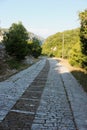 Road to Monastery of Agia Paraskevi at Vikos gorge Monodendri Royalty Free Stock Photo