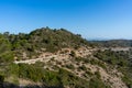 Road to mount Calamorro, near Malaga in the Costa del Sol Royalty Free Stock Photo