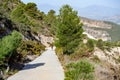 Road to mount Calamorro, near Malaga Royalty Free Stock Photo