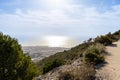 Road to mount Calamorro, near Malaga in the Costa del Sol Royalty Free Stock Photo