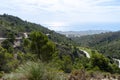 Road to mount Calamorro, near Malaga in the Costa del Sol Royalty Free Stock Photo