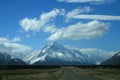 Road to Mount Cook, New Zealand Royalty Free Stock Photo