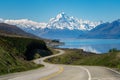 Road to Mount Cook, New Zealand Royalty Free Stock Photo