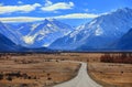 Road to Mount Cook, New Zealand Royalty Free Stock Photo