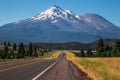 Road to Mount Shasta in California Royalty Free Stock Photo