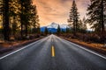 Road to Mount Shasta, California Royalty Free Stock Photo