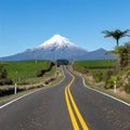 Road to Mount Taranaki, New Zealand Royalty Free Stock Photo