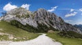 Road to Mountain Gartnerkofel on Nassfeld in Carnic Alps