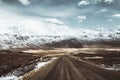 Road to the mountains in Iceland Royalty Free Stock Photo