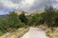 Road to the mountains near the village Peloponnesus, Greece Royalty Free Stock Photo