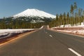 Road to Mt. Bachelor Ski Resort Cascade Range Royalty Free Stock Photo