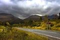 A road to Nevis Range, Scotland Royalty Free Stock Photo