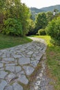 Road to New Castle in Banska Stiavnica, Slovakia Royalty Free Stock Photo