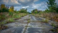 The road to nowhere looks like a forgotten canvas with nature as the artist. The once smooth and uninterrupted path now