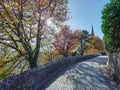 Road to the Rankweil Basilica Royalty Free Stock Photo