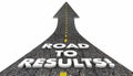 Road to Results Outcome Effective Work Project Road 3d Illustration