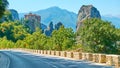 Road to Rousanou Nunnery in Meteora