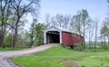 Road to a rural covered bridge Royalty Free Stock Photo