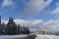 The road to Saint-Fabien in winter