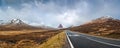 Road to Scottish Highlands Royalty Free Stock Photo