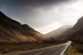 Road to Scottish Highlands Royalty Free Stock Photo