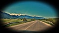 Road to the snowly Mountains Royalty Free Stock Photo