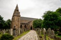 A road to St Machar cathedral entrance near Seaton park, Aberdeen