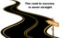 Road to success in never straight