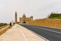 Road to Ta Pinu church in Malta, Gozo island