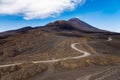 Road to the top of Mount Etna, Sicily Royalty Free Stock Photo