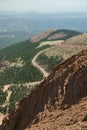 Road to the top of Pike`s Peak