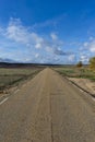 Road to the town of Rello in Soria