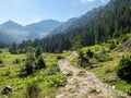 The road to Valea Sambetei chalet, Romania Royalty Free Stock Photo